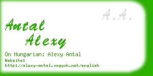 antal alexy business card